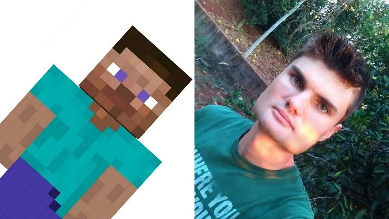 DLSS 5 meme — Minecraft Steve transformed to realistic human NVIDIA meme